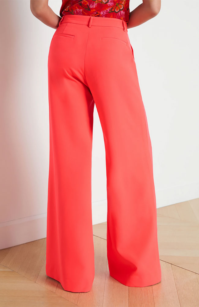 Pilar Wide Leg Pant in Coral