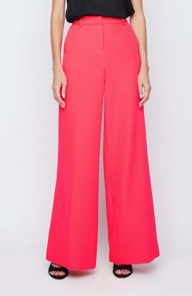 Pilar Wide Leg Pant in Coral
