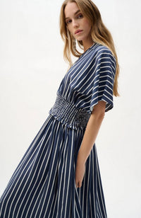 Poplin Stripe Print Dress