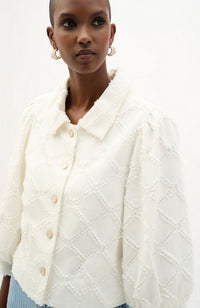 Cotton Twill Balloon Sleeve Jacket