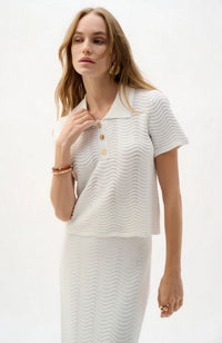 Textured Viscose Knit Top