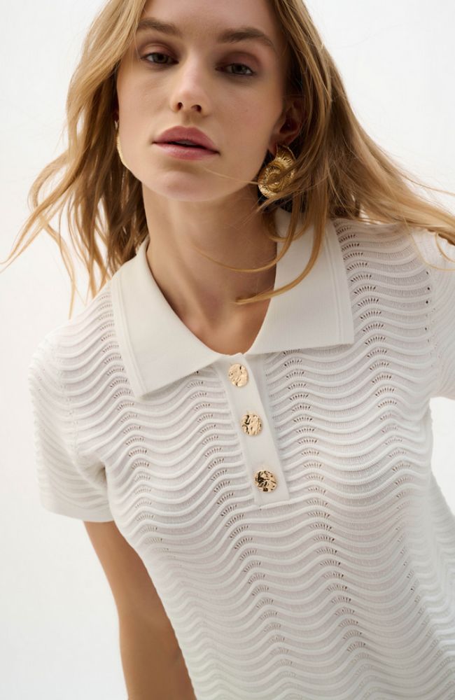 Textured Viscose Knit Top