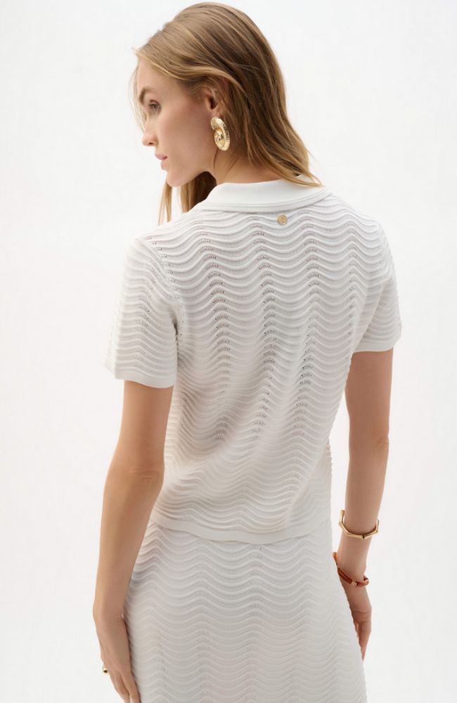 Textured Viscose Knit Top