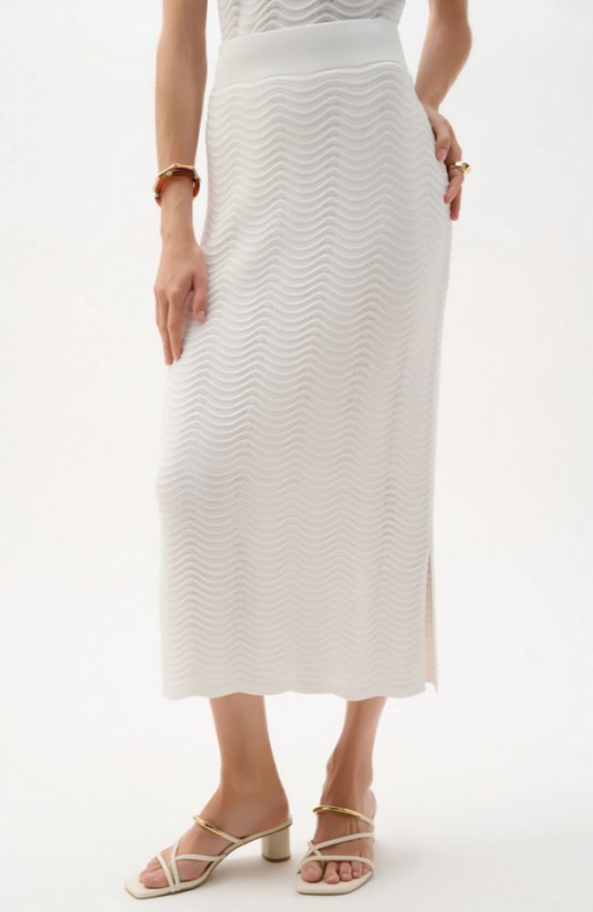 Textured Viscose Knit Skirt