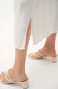 Textured Viscose Knit Skirt