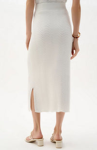 Textured Viscose Knit Skirt