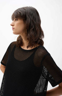 Sweater Knit Top Fringe Trim