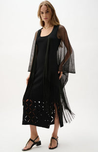 Open Stitch Draped Cover-Up