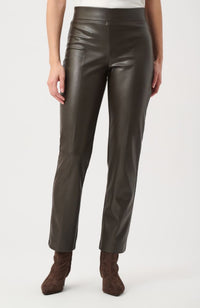 Bonded Leatherette Straight Pant