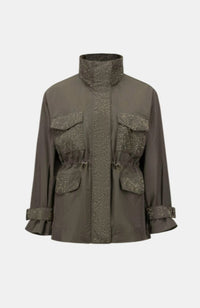 Mock Neck Embellished Jacket