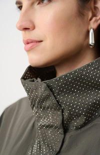 Mock Neck Embellished Jacket