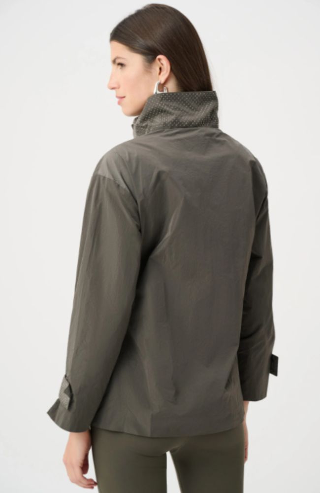 Mock Neck Embellished Jacket