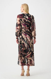 Printed Fit and Flare Wrap Dress