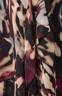 Printed Fit and Flare Wrap Dress
