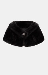 Faux Fur Shawl Collar Stole