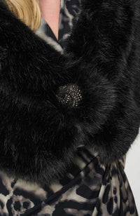 Faux Fur Shawl Collar Stole