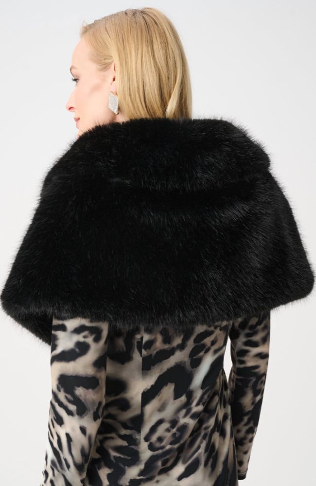 Faux Fur Shawl Collar Stole