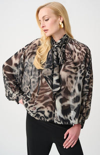 Chiffon Animal Print with Tie