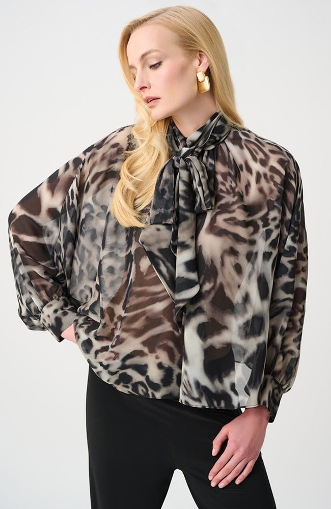 Chiffon Animal Print with Tie
