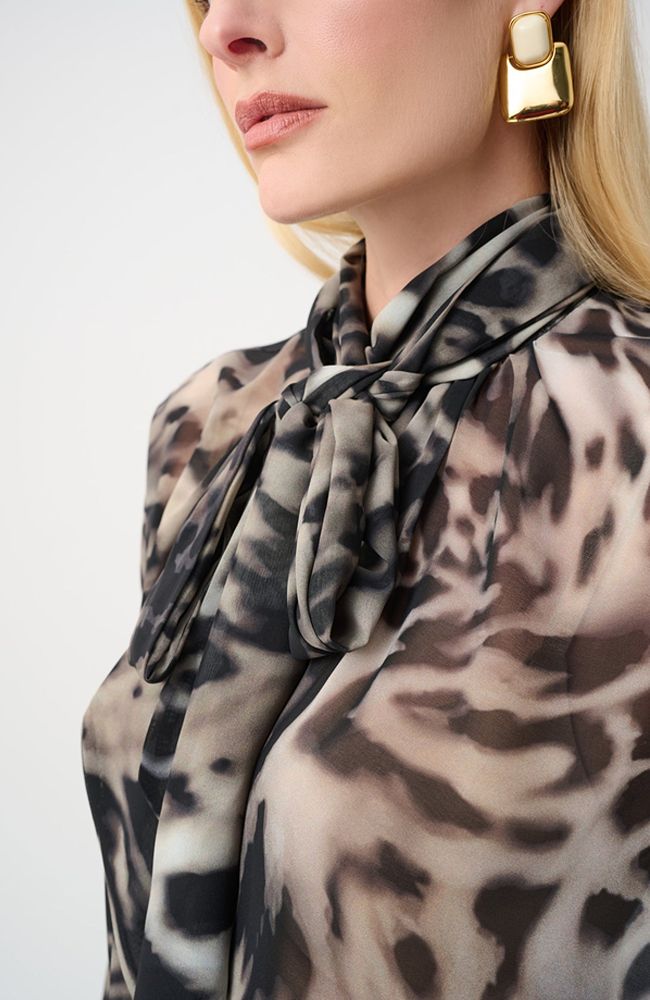 Chiffon Animal Print with Tie