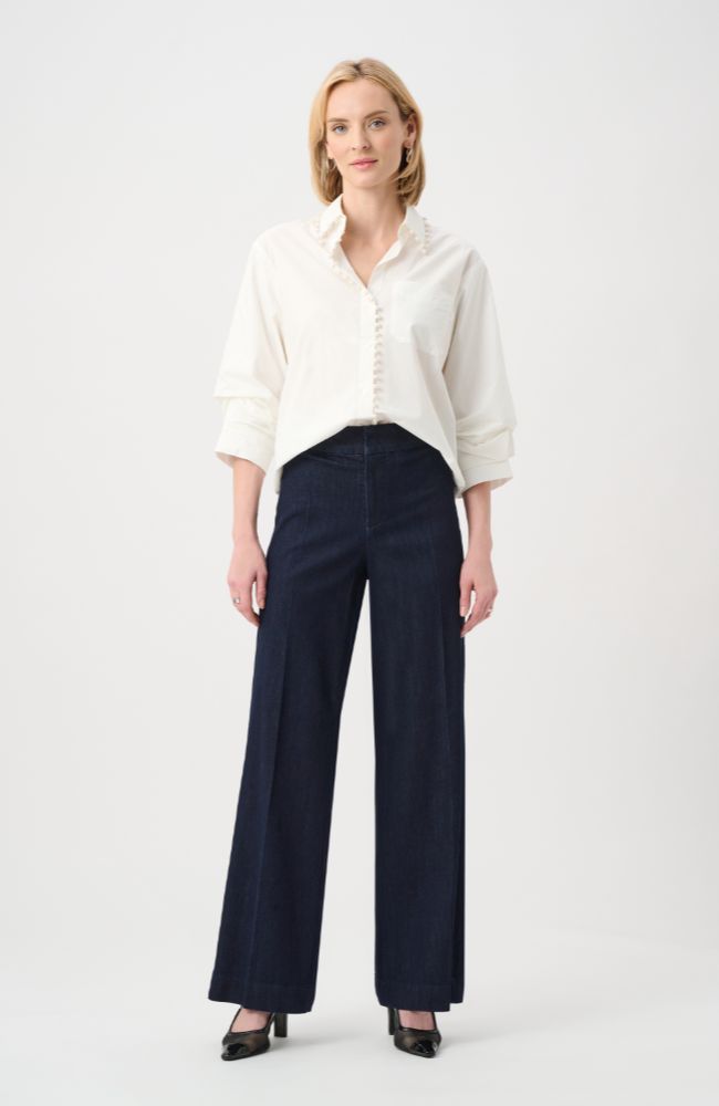 Stretch Denim HR Wide Leg Jean