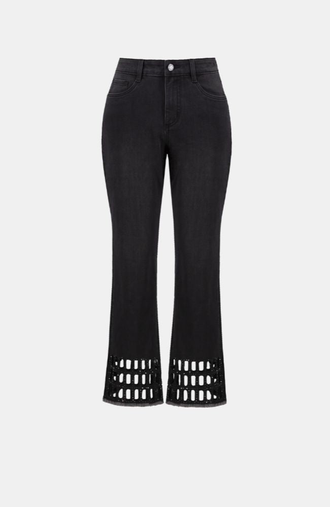Straight Classic Jeans with Rhinestones
