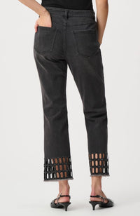 Straight Classic Jeans with Rhinestones