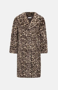 Leopard Print Straight Coat