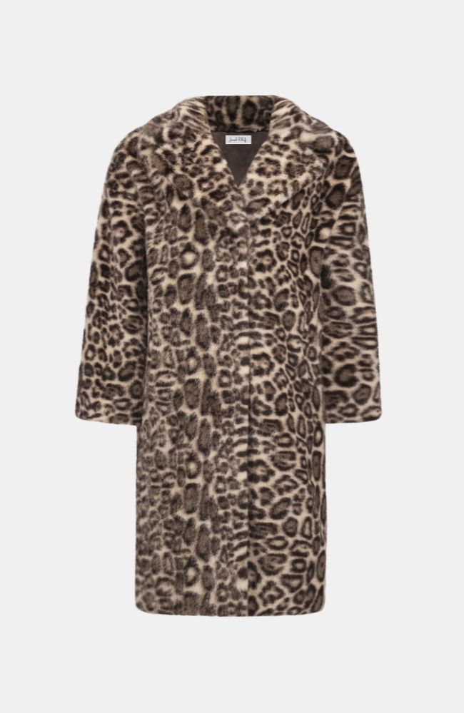 Leopard Print Straight Coat