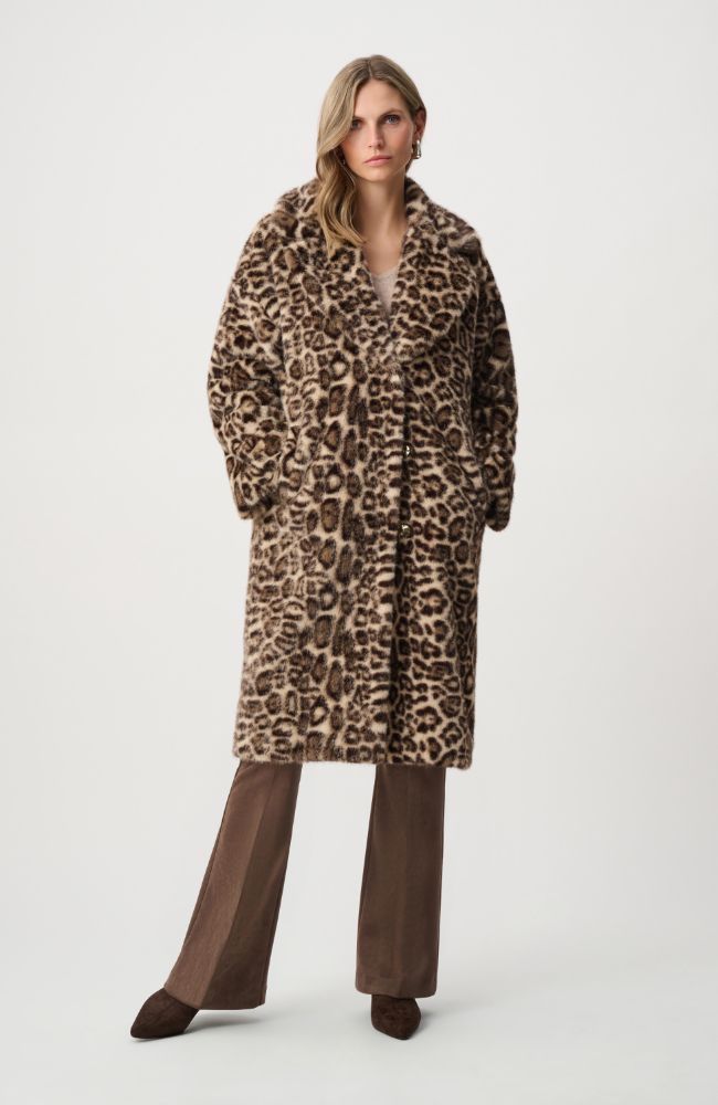 Leopard Print Straight Coat