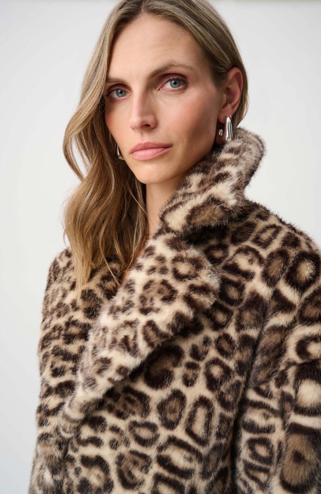 Leopard Print Straight Coat