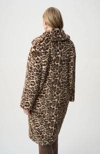 Leopard Print Straight Coat