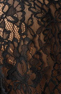 Lace Mock Neck Fitted Top