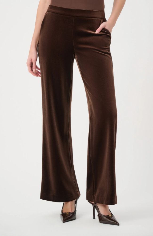 Velvet Wide-Leg Pants