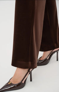 Velvet Wide-Leg Pants
