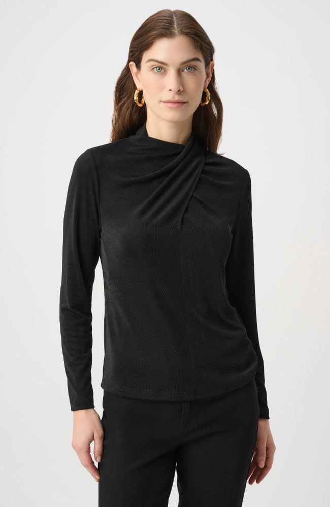 Twisted Mock Neck Top