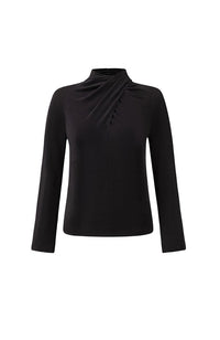 Twisted Mock Neck Top
