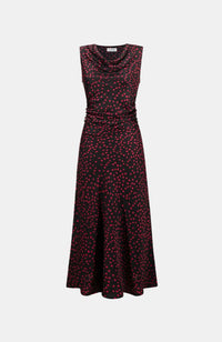 Polka Dot Satin A-Line Dress