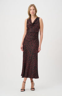 Polka Dot Satin A-Line Dress
