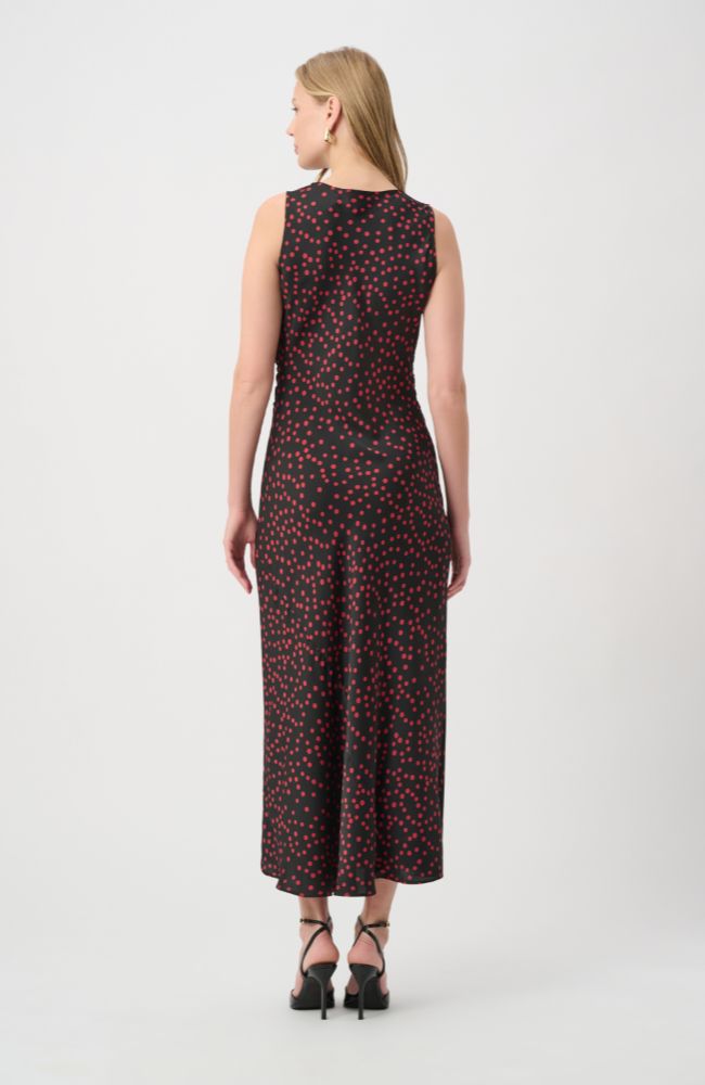 Polka Dot Satin A-Line Dress