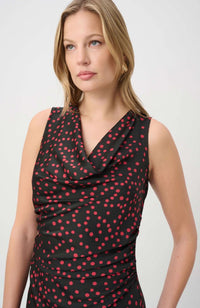 Polka Dot Satin A-Line Dress