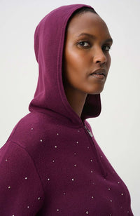 Embellished Hooded Pullover Sweater