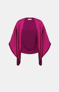 Satin Dolman Sleeve Cover-Up
