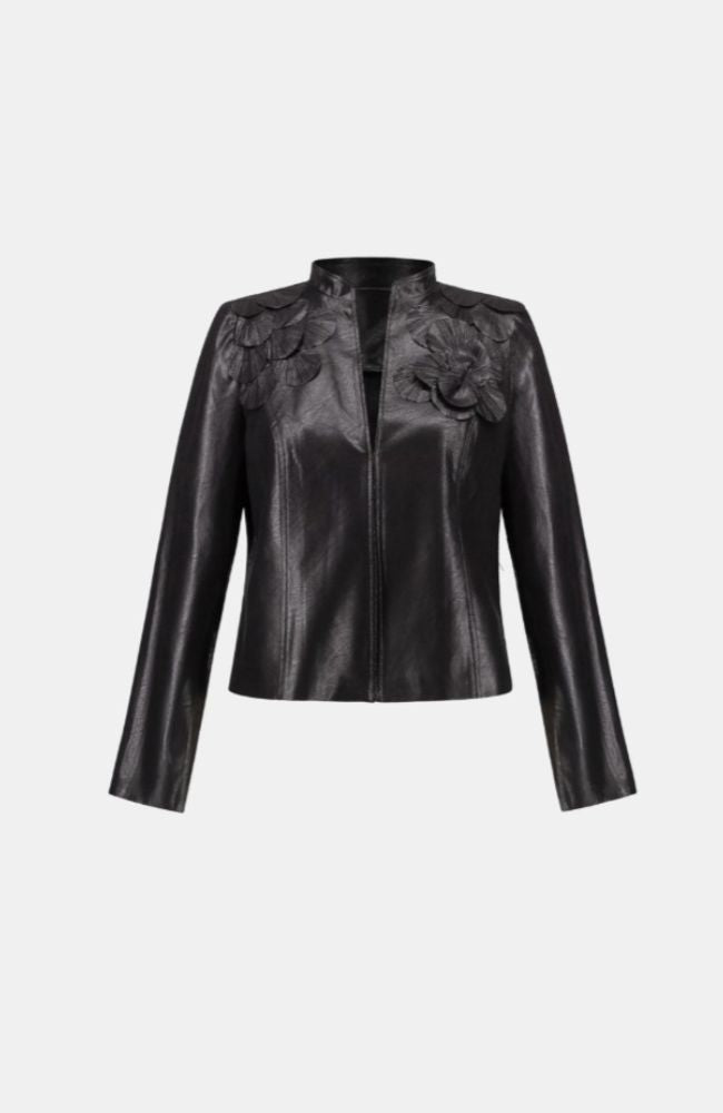 Embellished Foiled Suede Jacket