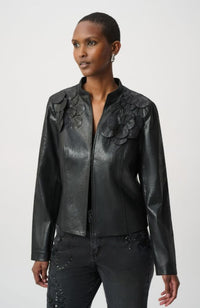 Embellished Foiled Suede Jacket