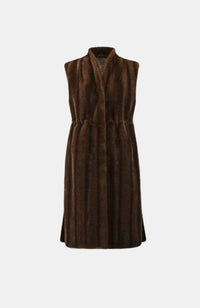Straight Fit Faux Fur Vest