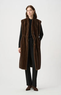 Straight Fit Faux Fur Vest