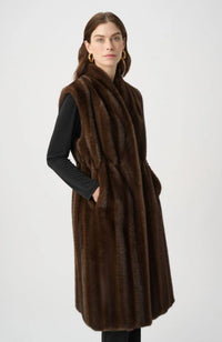 Straight Fit Faux Fur Vest