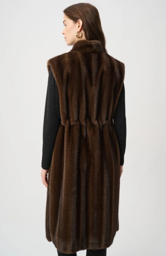 Straight Fit Faux Fur Vest