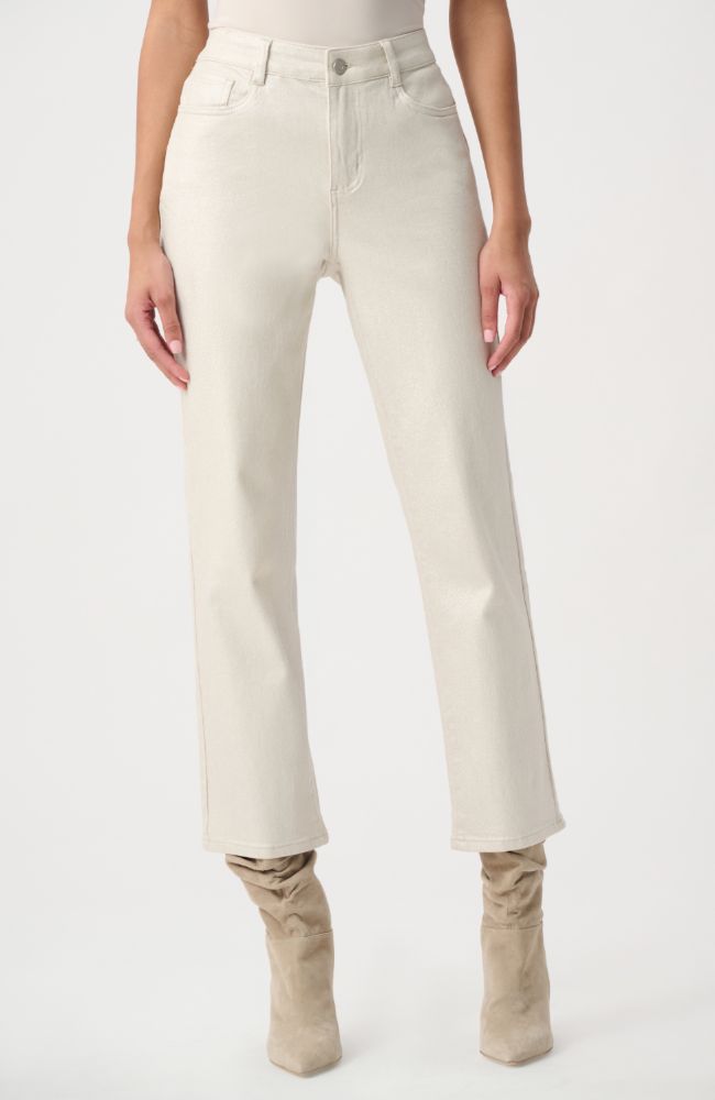 Classic Straight Leg Metallic Jeans